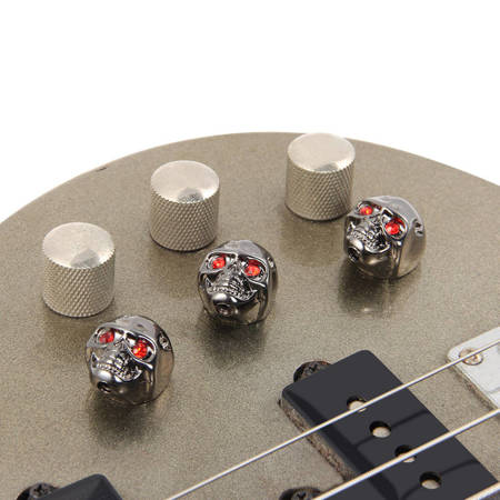 Guitar knob Kera Audio GM0770 Black Volume Tone speed control knobs white skull for Electric Guitar 